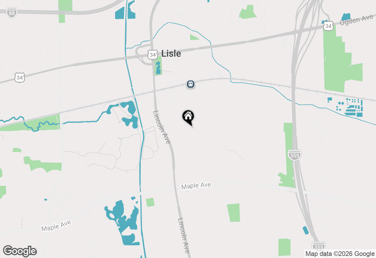 Map of (Address confidential), Lisle, Illinois 60532
