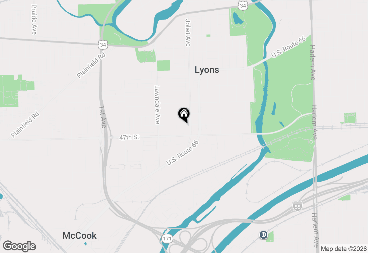 Map of 8019 46th Street, Lyons, IL 60534