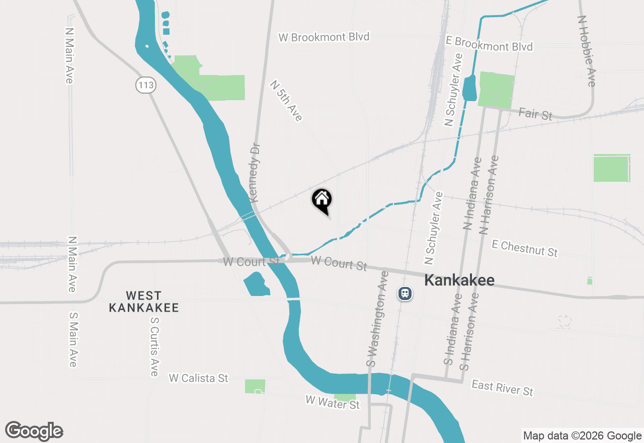 Map of 261 N 6th Avenue, Kankakee, IL 60901