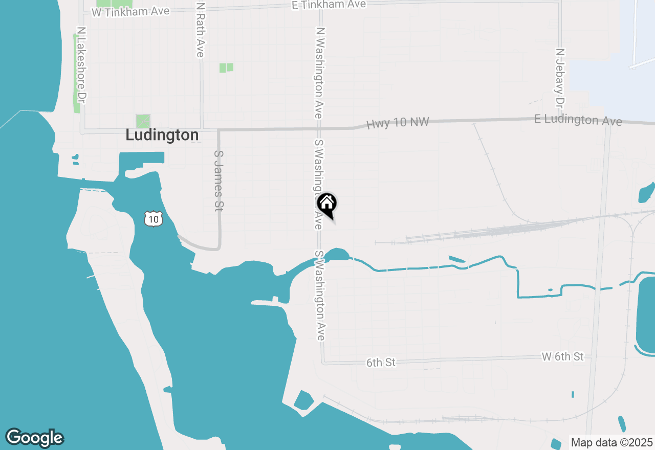 Map of 603 E Dowland Street, Ludington, MI 49431
