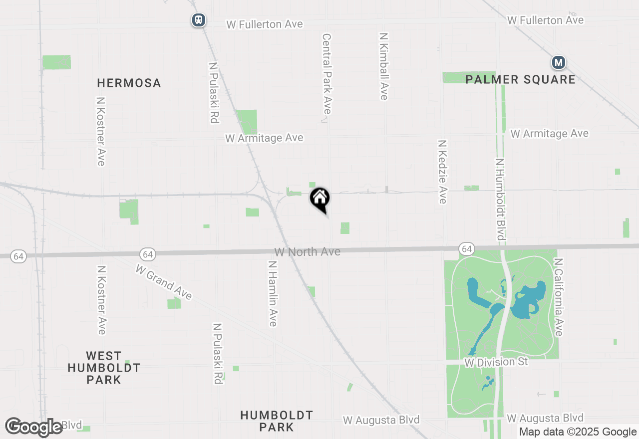 Map of 1703 N Monticello Avenue, Chicago, IL 60647