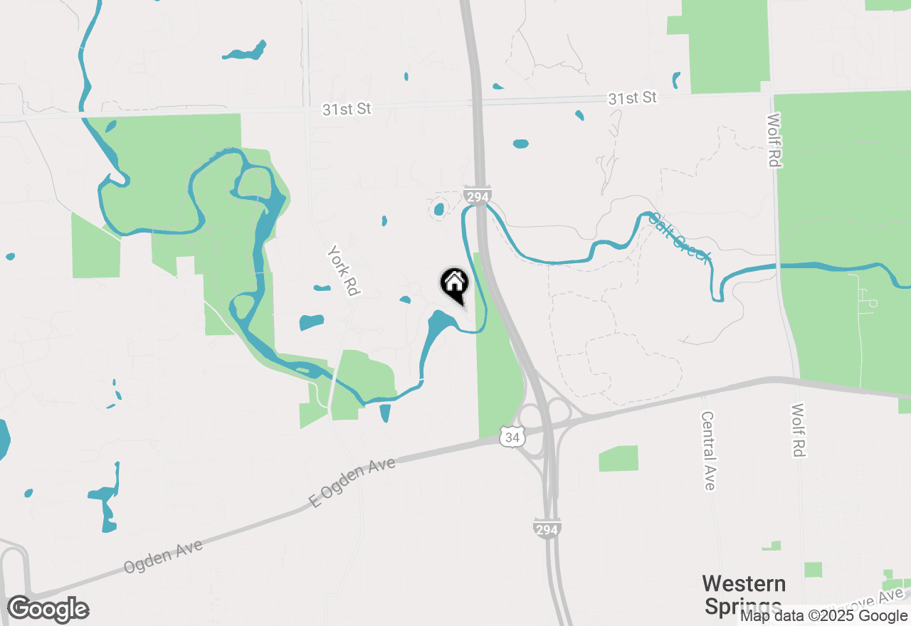 Map of 1210 Hawthorne Lane, Hinsdale, IL 60521