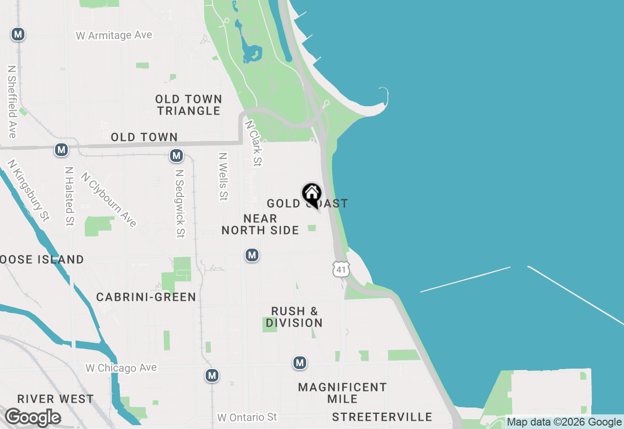 Map of 1310 N Ritchie Court #7B, Chicago, IL 60610