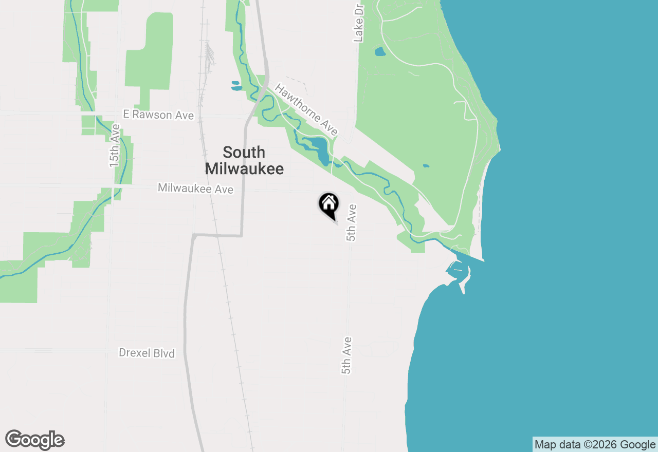 Map of 605 Michigan Ave, South Milwaukee, WI 53172