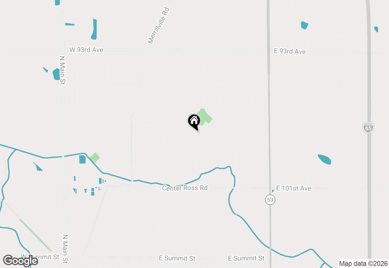 Map of 1401 W 97th Place, Crown Point, IN 46307