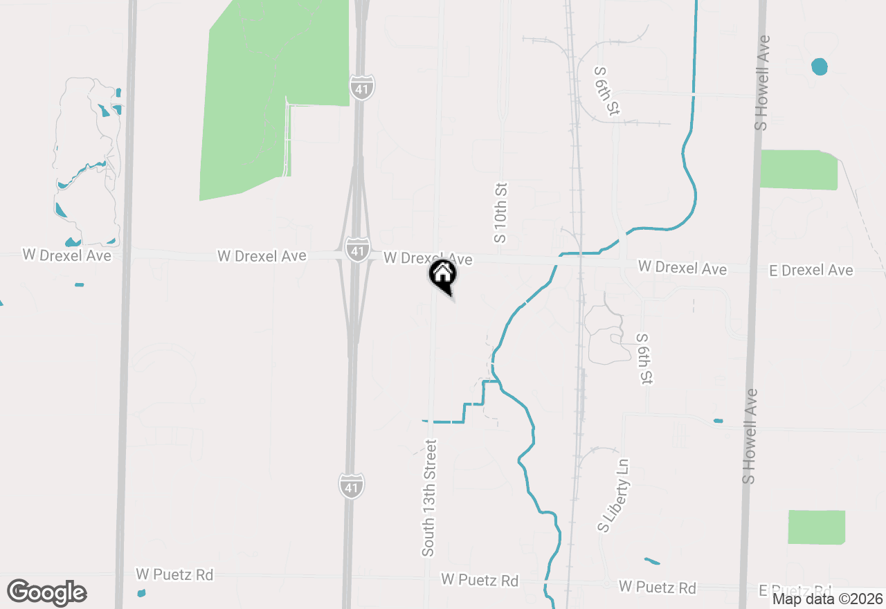 Map of 8014 S 13th St, Oak Creek, WI 53154