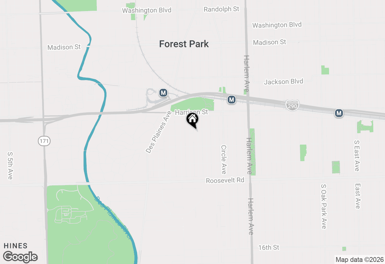 Map of (Address confidential), Forest Park, Illinois 60130