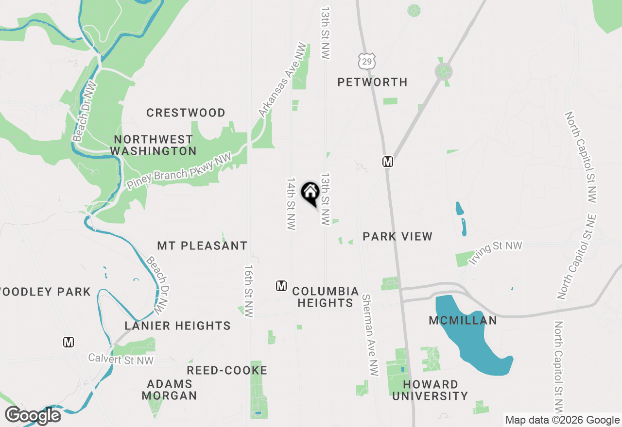 Map of 809 Otis Place Nw #4, Washington, DC 20010