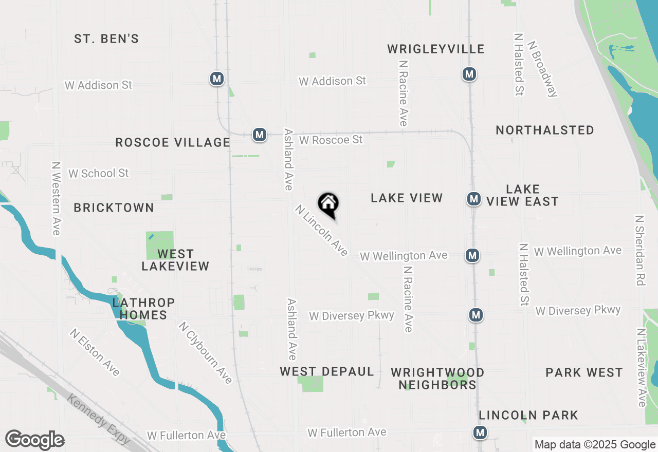 Map of 1442 W Barry Avenue #2R, Chicago, IL 60657