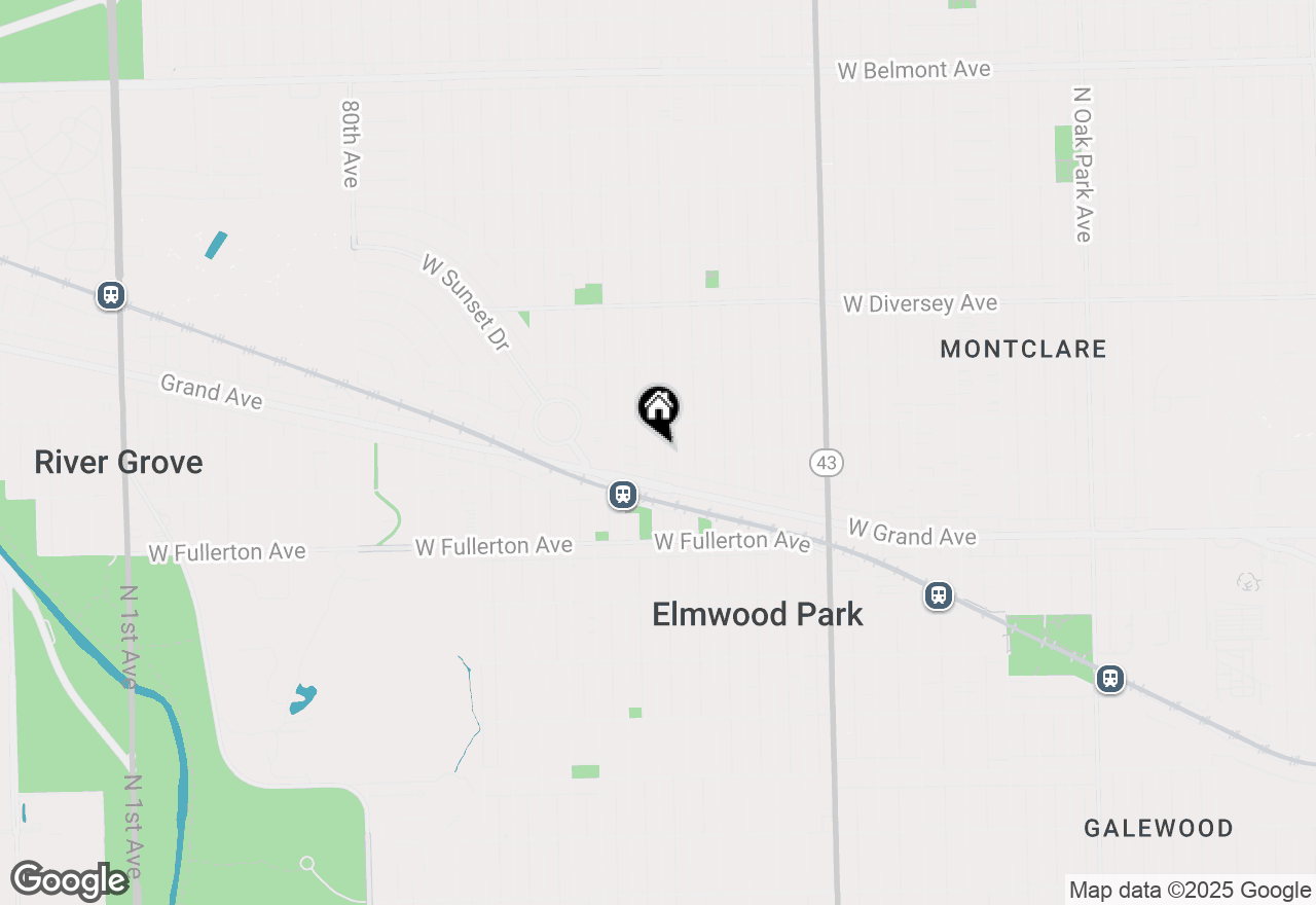 Map of 2521 N 75th Avenue, Elmwood Park, IL 60707