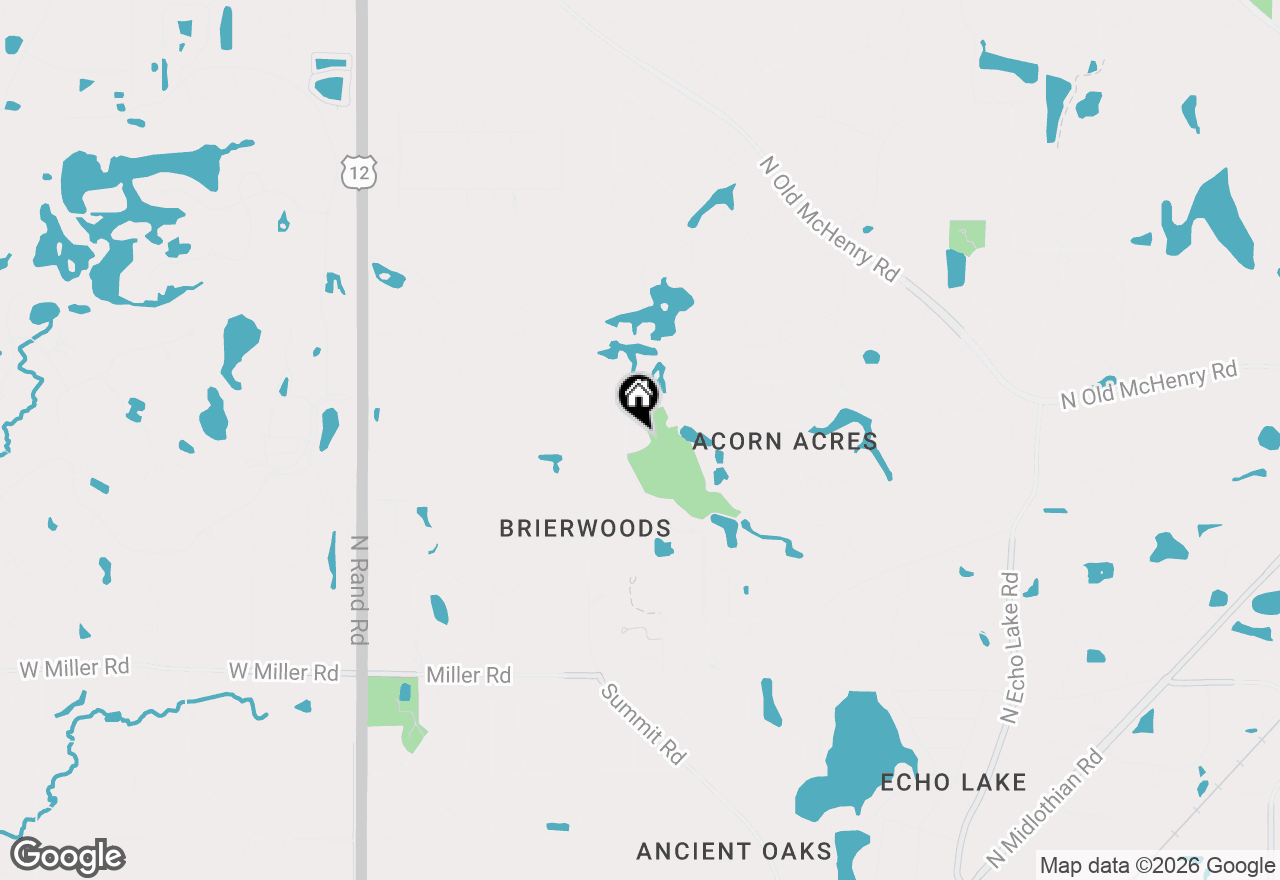 Map of 22 Bruce Circle N, Hawthorn Woods, IL 60047