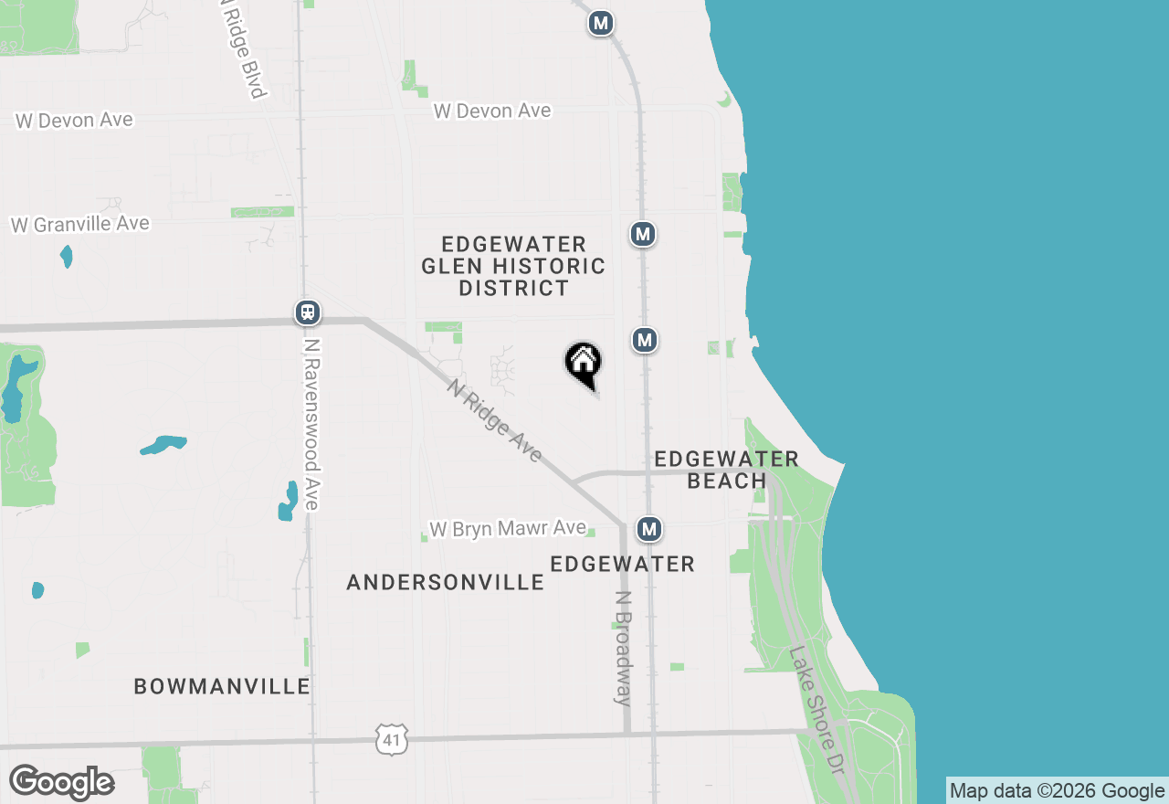 Map of 1241 W Ardmore Avenue #3, Chicago, IL 60660