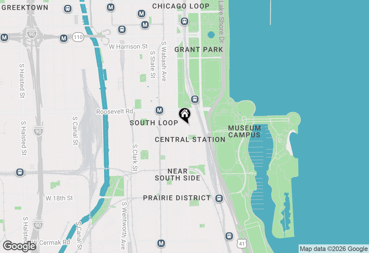 Map of 125 E 13th Street #1307, Chicago, IL 60605