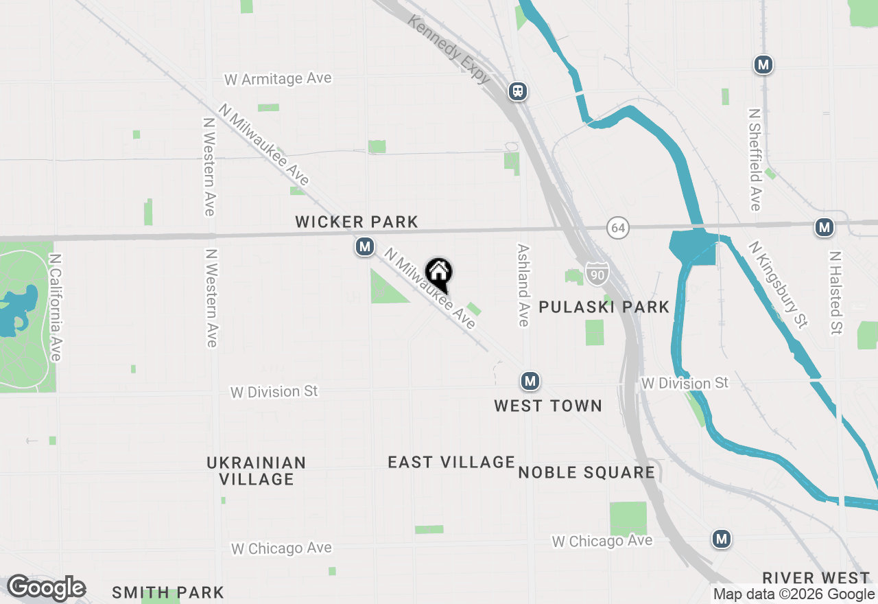 Map of 1400 N Milwaukee Avenue #206, Chicago, IL 60622