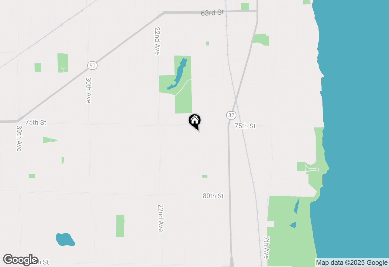 Map of 7527 18th Ave, Kenosha, WI 53143