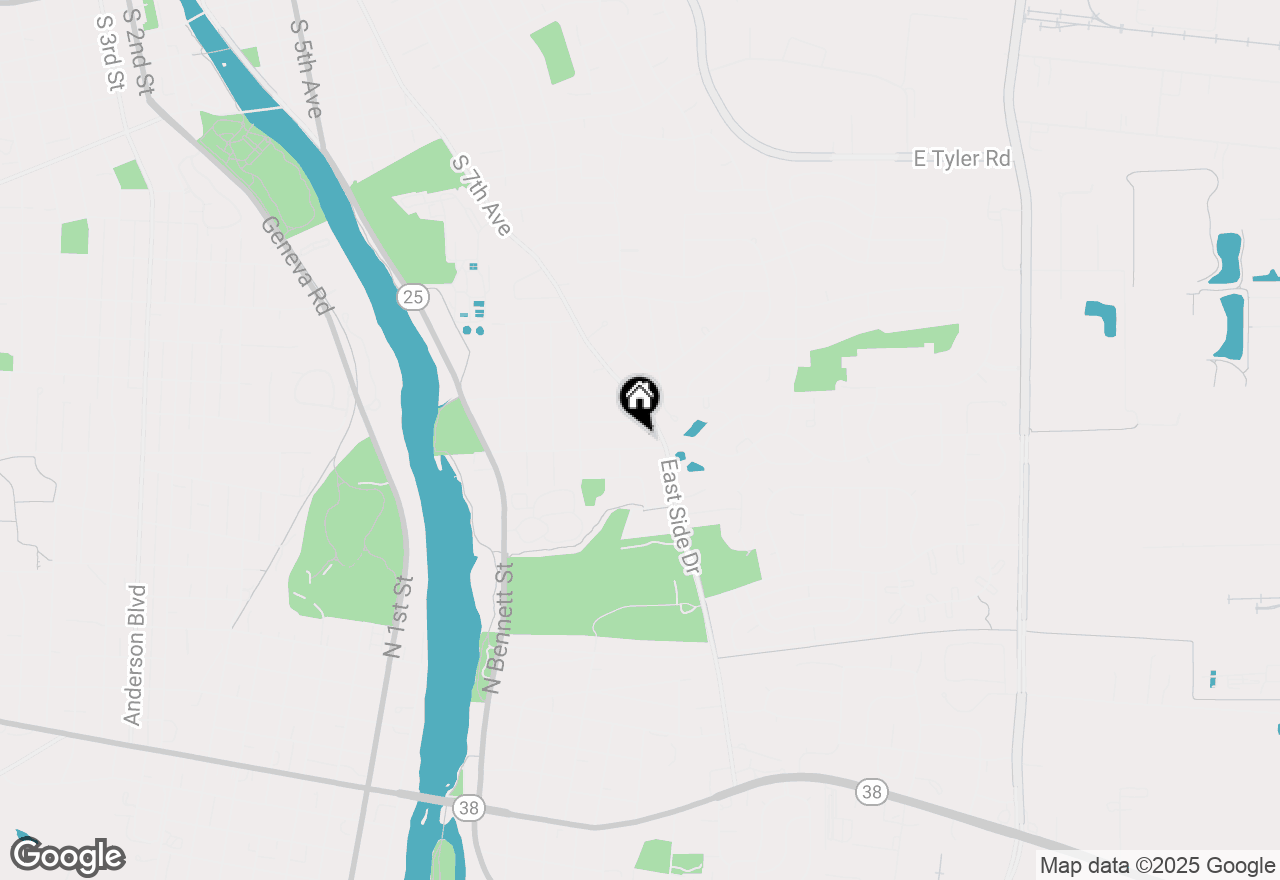 Map of 521 Division Street, St. Charles, IL 60174