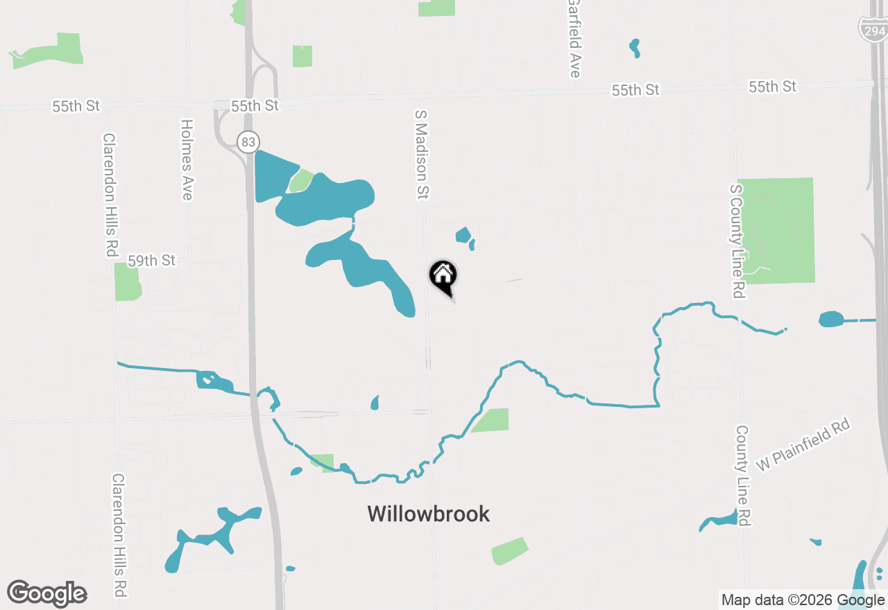 Map of 5 Andrew Court, Burr Ridge, IL 60527