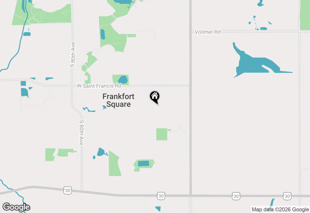Map of 20435 S White Fence Court, Frankfort, IL 60423