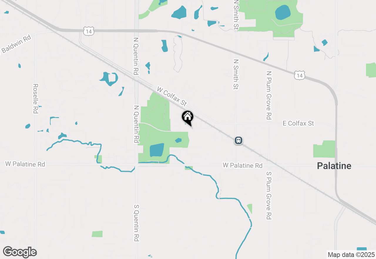 Map of 480 W Wood Street, Palatine, IL 60067