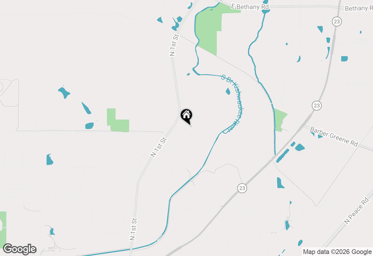 Map of 2 Golfview Place, Dekalb, IL 60115