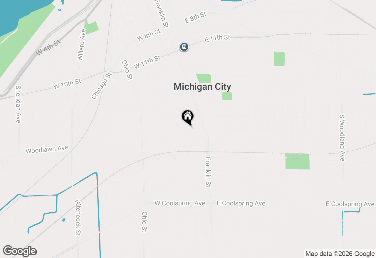 Map of 216 May Avenue, Michigan City, IN 46360