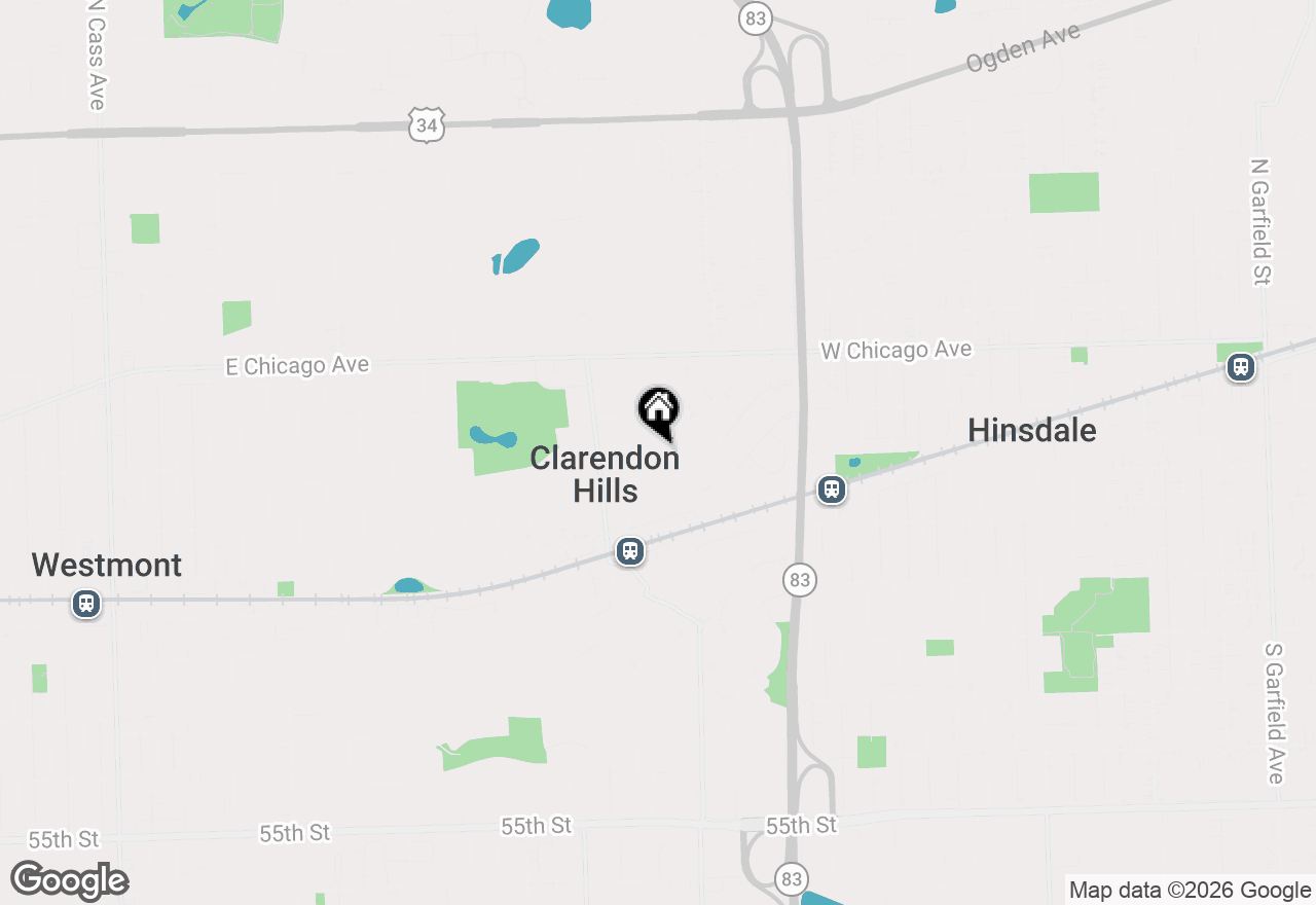 Map of (Address confidential), Clarendon Hills, Illinois 60514