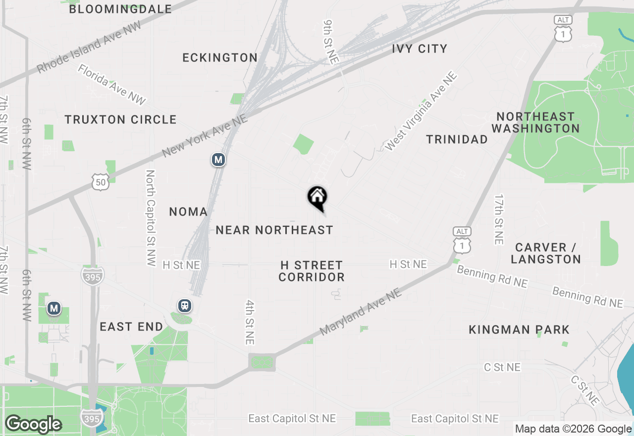 Map of 1011 8th Street Ne, Washington, DC 20002