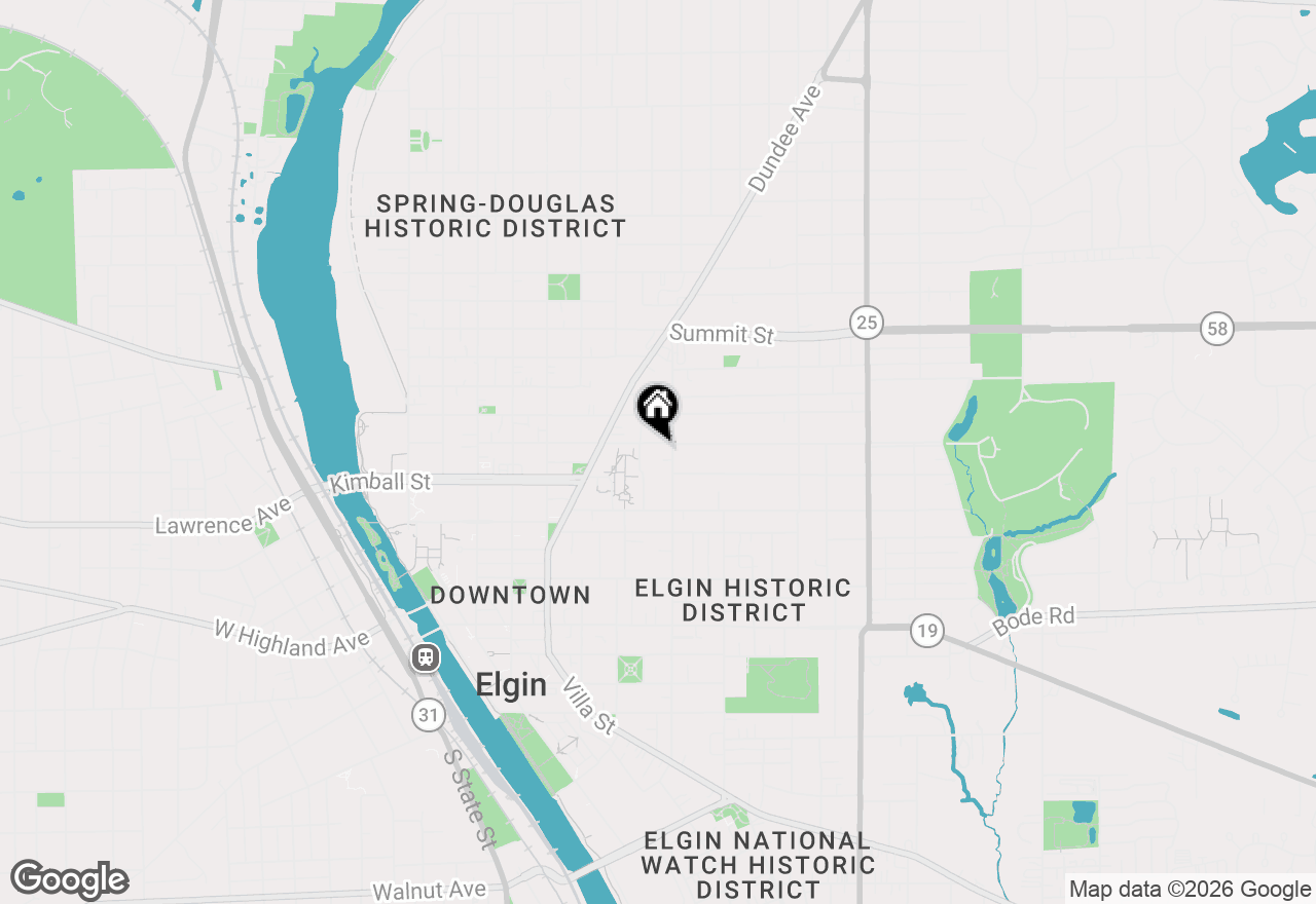 Map of 363 Franklin Boulevard, Elgin, IL 60120