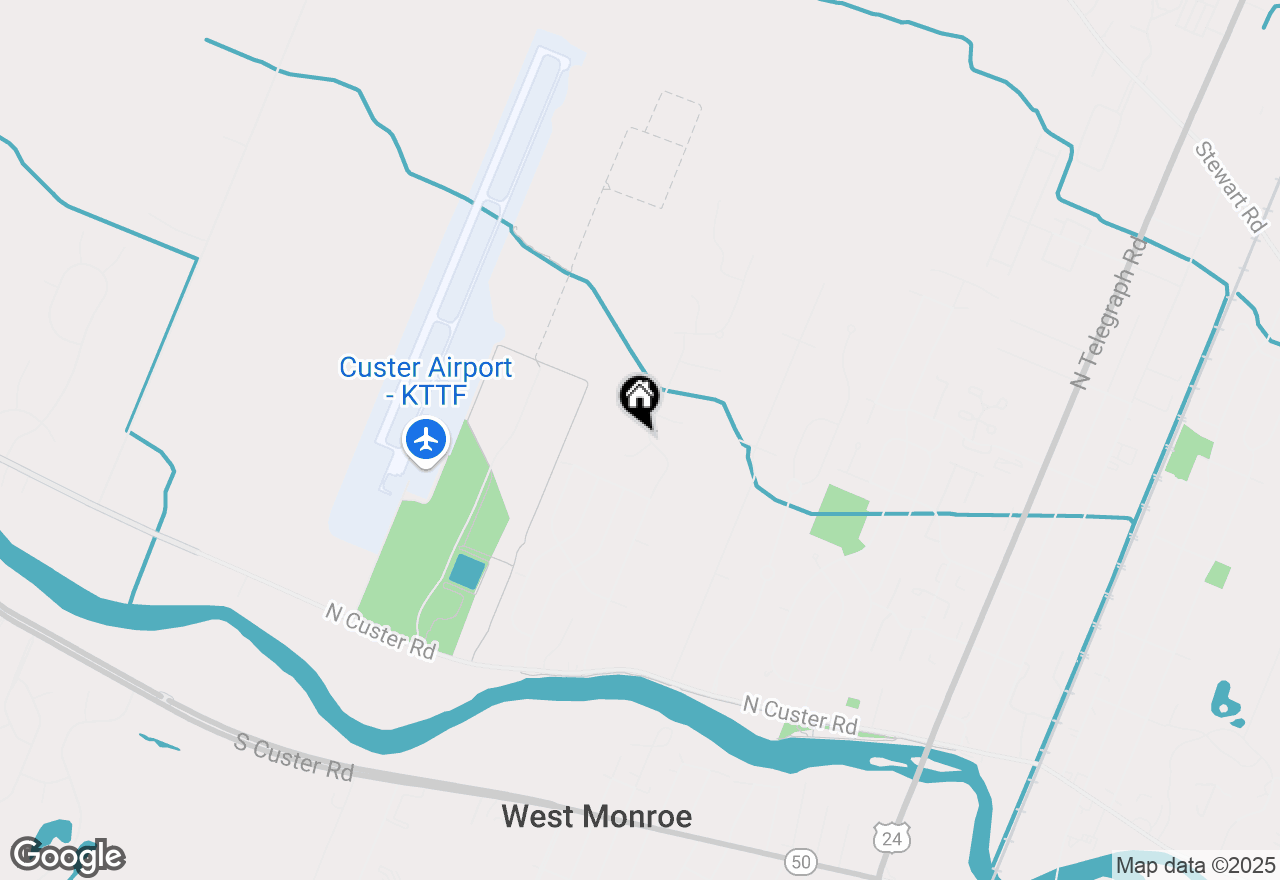 Map of 212 Saint Anne Ln Lane, Monroe, MI 48162