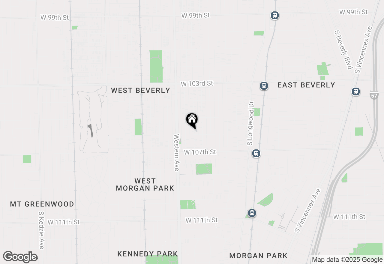 Map of 10554 S Oakley Avenue, Chicago, IL 60643