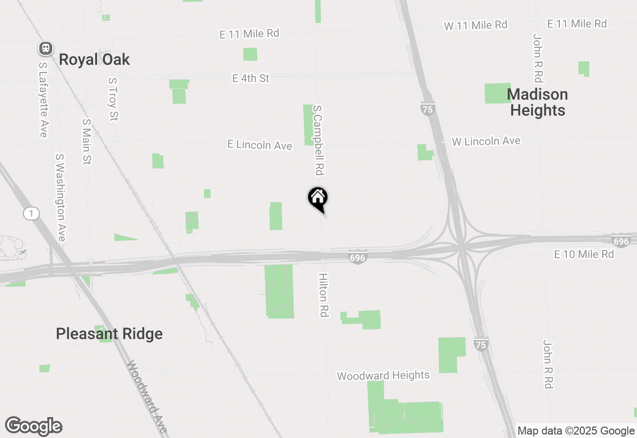 Map of 1320 S Campbell Road, Royal Oak, MI 48067