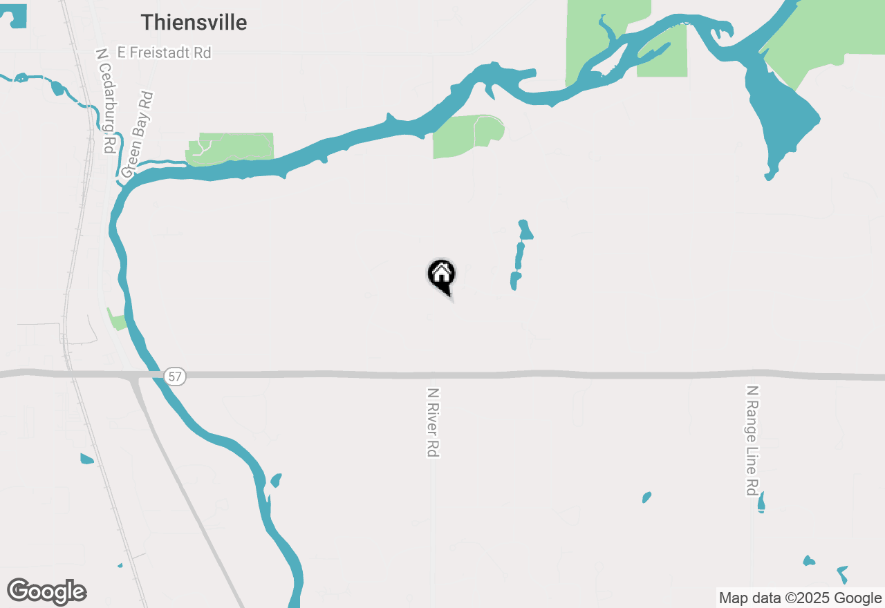 Map of 11327 N Rudella Rd, Mequon, WI 53092