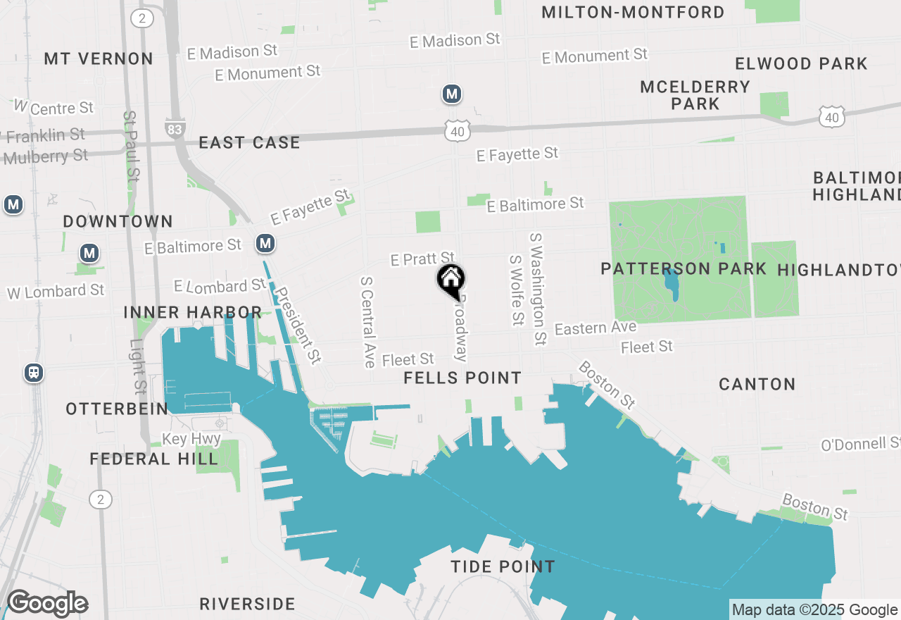 Map of 1628 Bank Street #1628-2, Baltimore, MD 21231