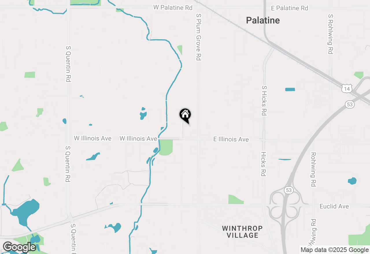 Map of 723 S Brockway Street, Palatine, IL 60067