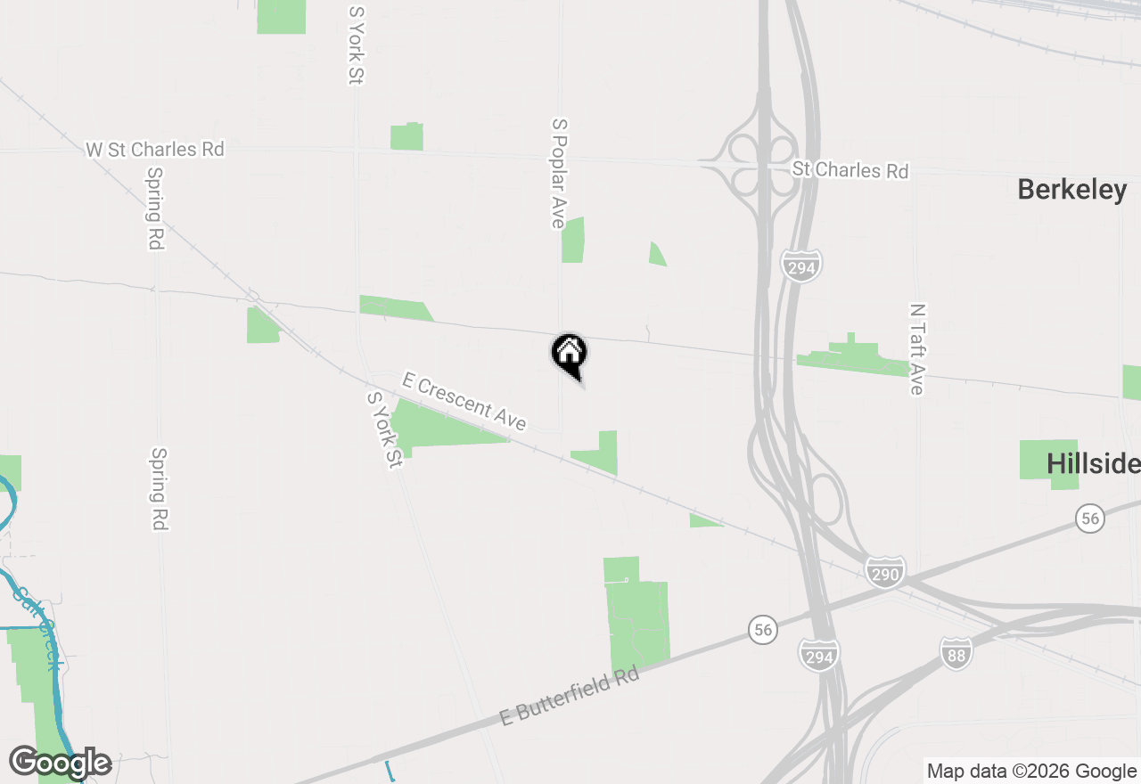 Map of 591 S Poplar Avenue, Elmhurst, IL 60126