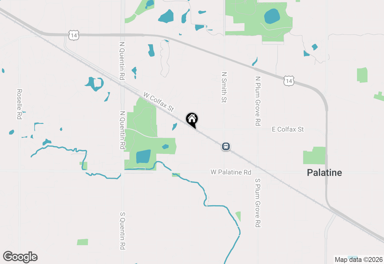 Map of 390 W Mahogany Court #504, Palatine, IL 60067