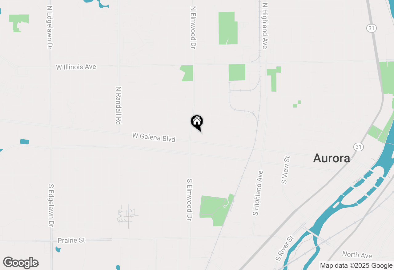 Map of 932 New York Street, Aurora, IL 60506