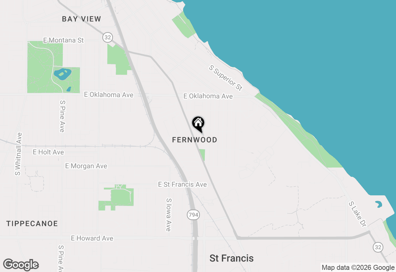 Map of 2316 E Malvern Pl, Milwaukee, WI 53207