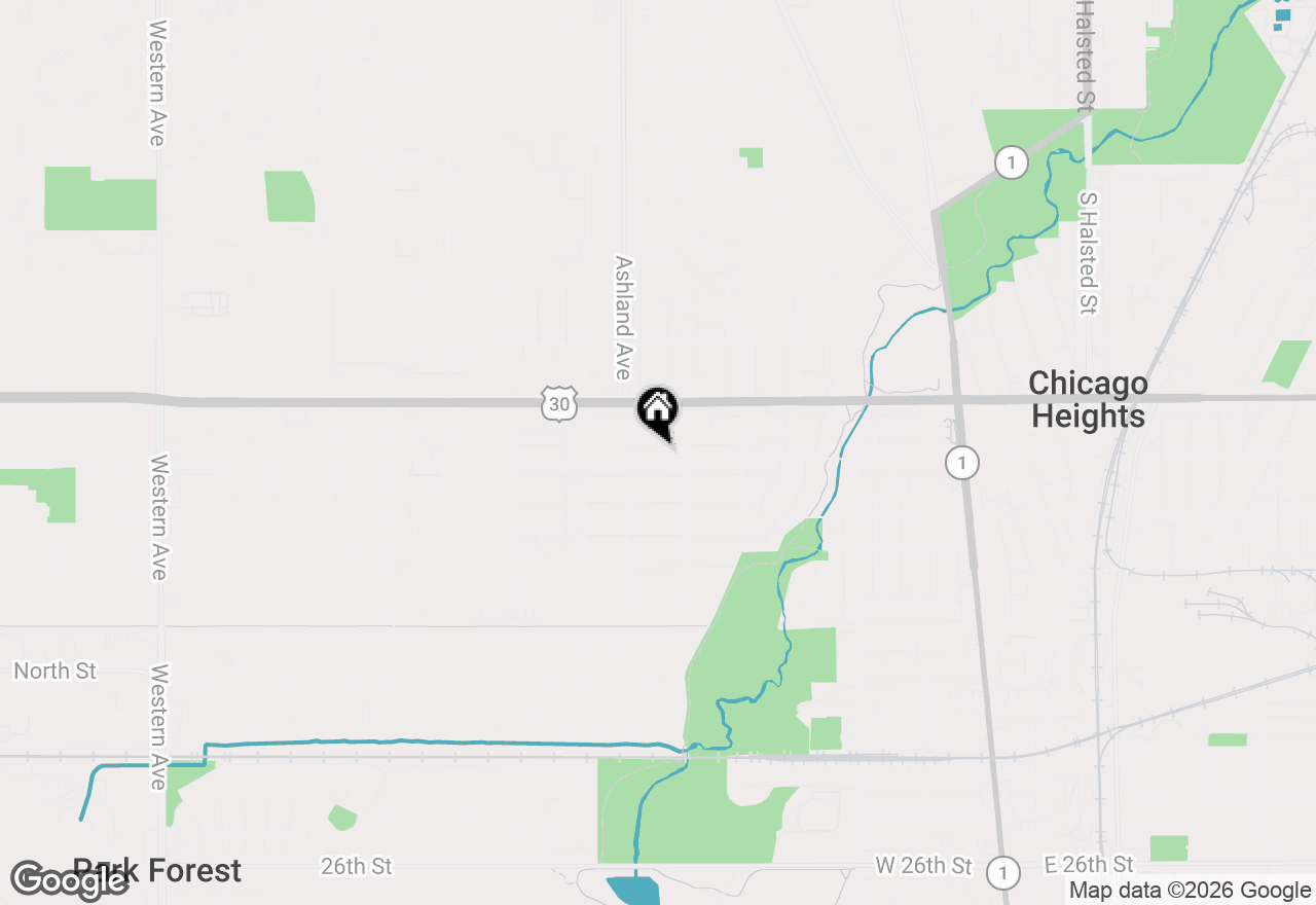Map of 293 W 15th Street, Chicago Heights, IL 60411