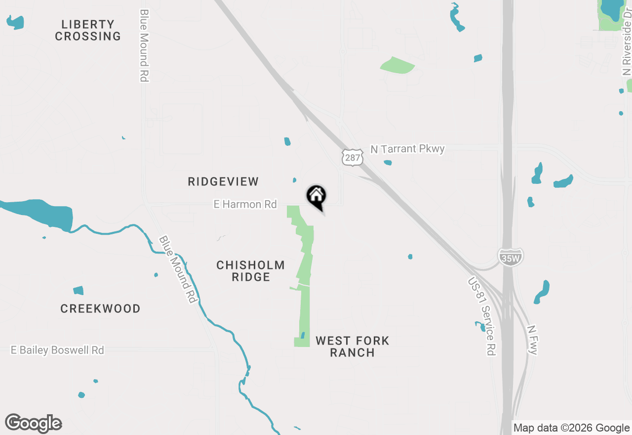 Map of 1705 Desperado Road, Fort Worth, TX 76131
