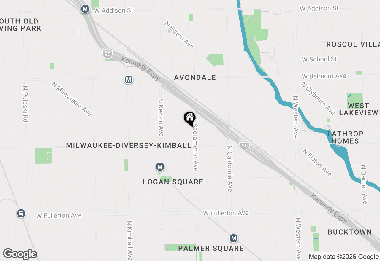 Map of 3017 W George Street #1A, Chicago, IL 60618