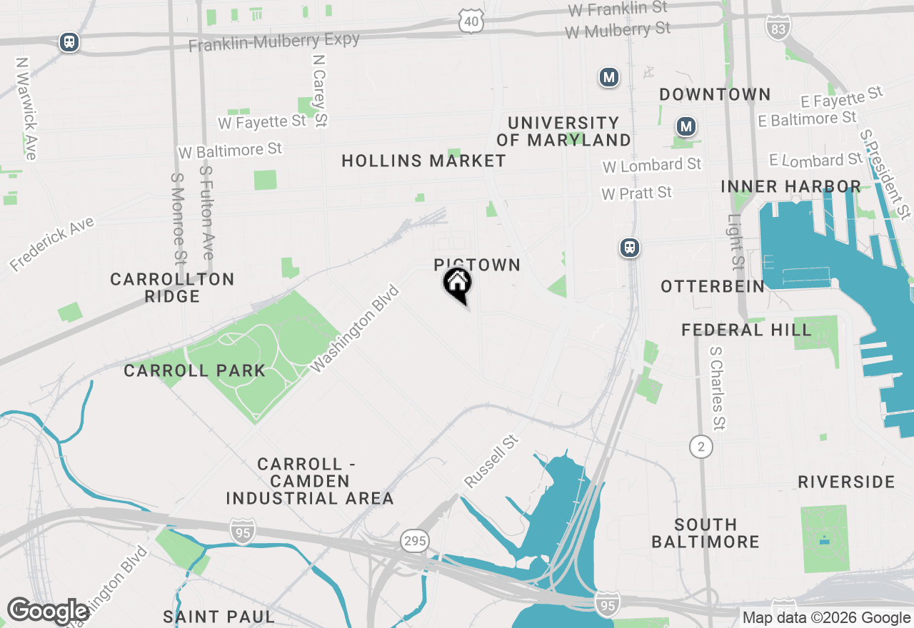 Map of 1017 W Cross Street #C, Baltimore, MD 21230