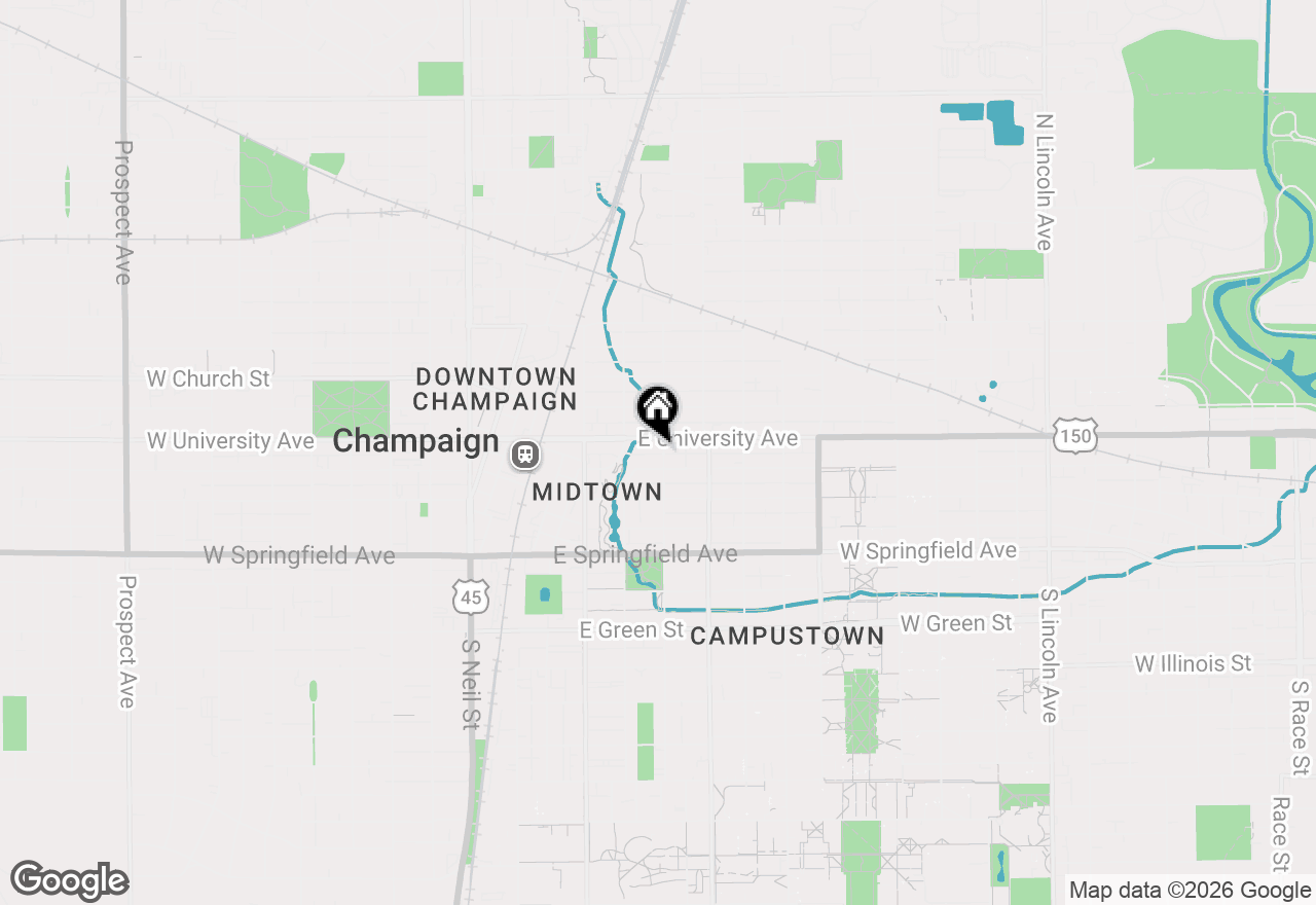 Map of 103 S 3rd Street, Champaign, IL 61820