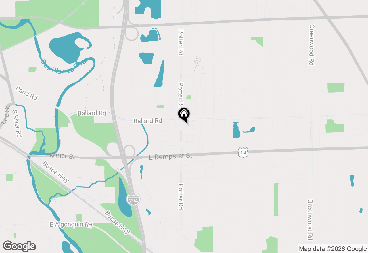 Map of 9396 Landings Lane #207, Des Plaines, IL 60016