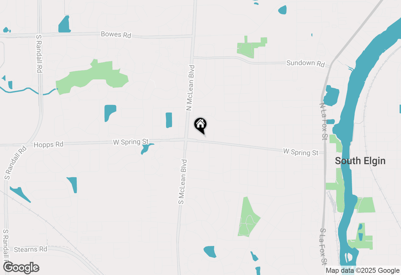 Map of 1305 Spencer Lane, South Elgin, IL 60177