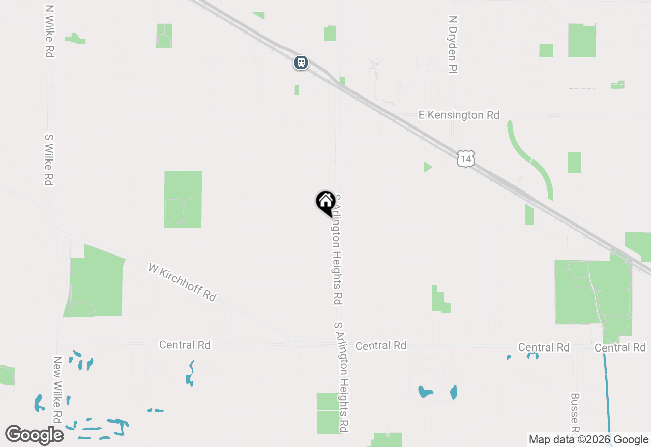 Map of 539 S Evergreen Avenue, Arlington Heights, IL 60005