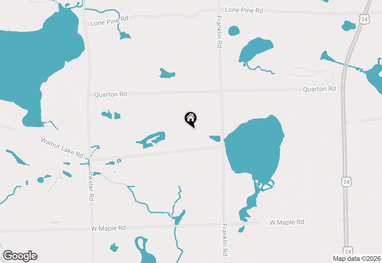 Map of 4566 Walden Drive, Bloomfield Hills, MI 48301