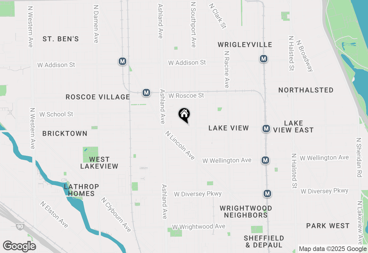 Map of 1442 W Belmont Avenue #2E, Chicago, IL 60657