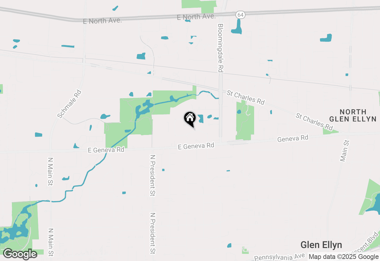 Map of 150 Derby Glen Drive, Glen Ellyn, IL 60137