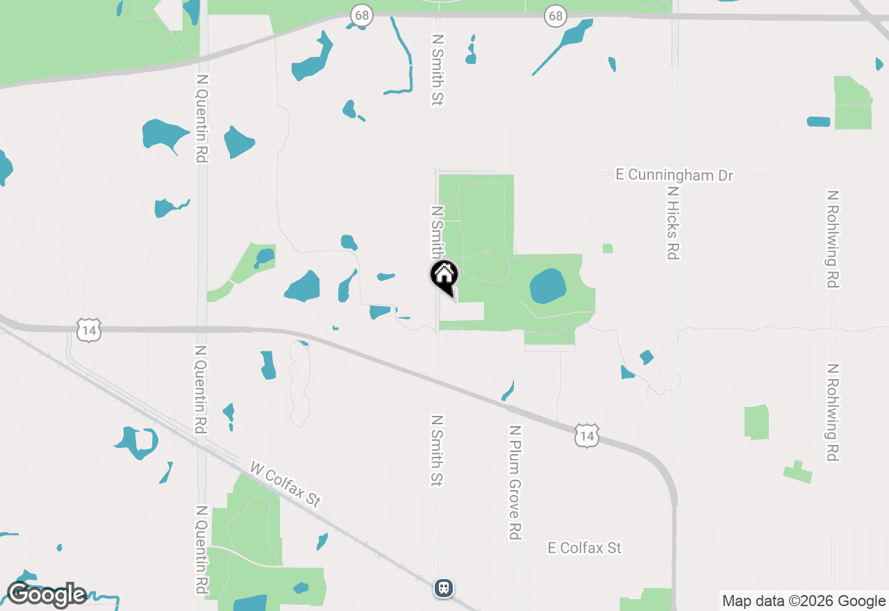 Map of 184 W Hamilton Drive, Palatine, IL 60067